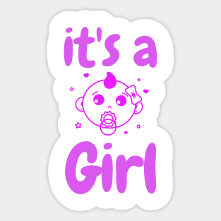 It's a Girl Sticker